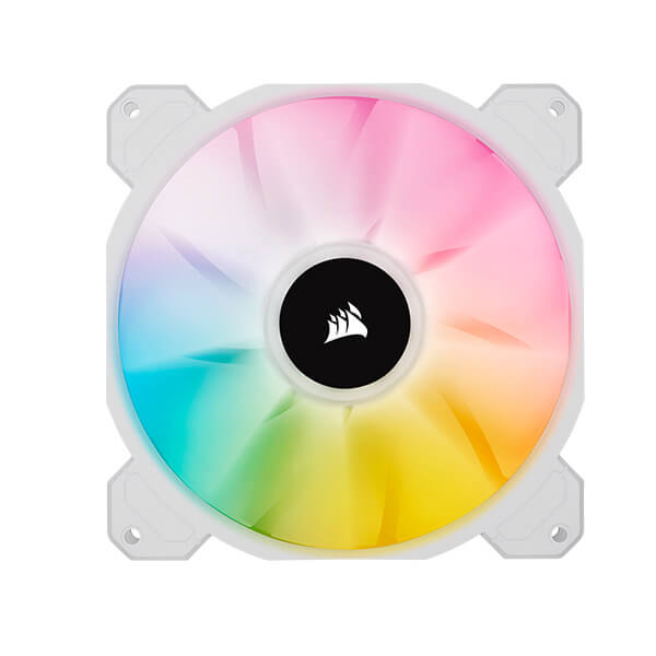 Corsair iCUE SP140 RGB Elite White Cabinet Fan With Lighting Node Core (Dual Pack)